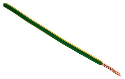Zenitech - Câble d'Alimentation Électrique H07V-R 6mm² - Conducteur Monobrin avec Isolant en PVC et Tertiaires - Tension Nominale 700V - Jaune et Vert - 5m