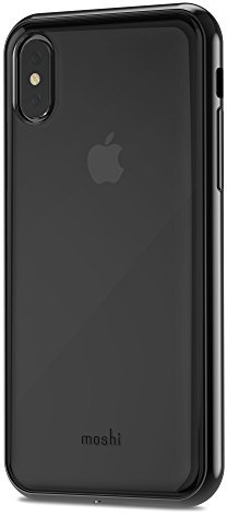 Moshi Vitros Premium Schutzhülle für iPhone X - 30 Jahre Garantie - Stoßfest, Kratzfest,Qi kompatibel (Rabenschwarz)