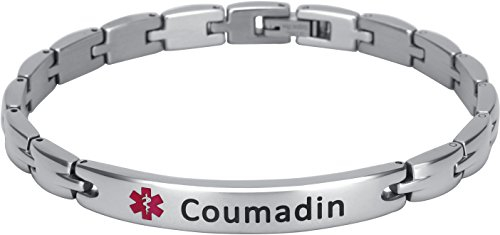 Smarter LifeStyle Elegantes Armband aus chirurgischem Stahl, medizinischer Notfall-ID-Armband für Damen