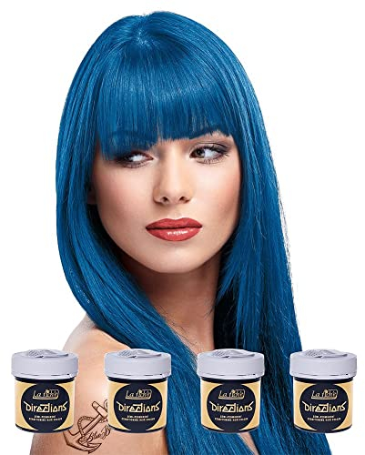 4 x La Riche Directions Semi-Permanent Hair Color 88ml Tubs - DENIM BLUE
