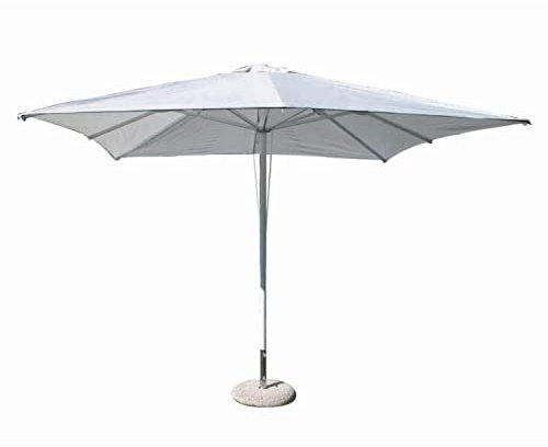 Ombrellone da Giardino 3 X 4 Palo Centrale Bianco per Esterno Ristorante Gelateria Bar Hotel Albergo