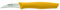 Arcos Serie Nova Caja 36 uds Cuchillo Mondador, Hoja de Acero Inoxidable de 60 mm, Mango de Polipropileno Color amarillo (36 UDS)