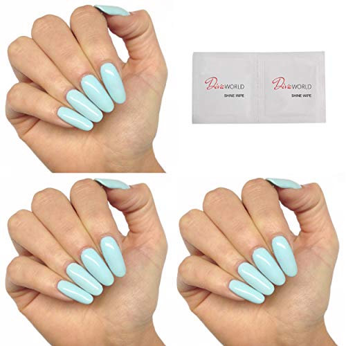 Bluesky Duck Egg Blue Nail Polish - BP02 Tranquil Cool Sea Blue UV/LED Soak Off Gel Nail Polish 10ml + 2 Diva World ® Shine Wipes for FREE
