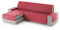 Textil-home Adele Chaise Longue Sofa Bezug, Schutz für Linke Arm Gesteppte Sofas. Größe -200cm. Farbe Rot (Vorderansicht)