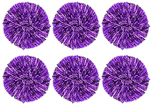 6 Stücke Cheerleading Pom Poms Party Dance Zubehör Sport Pompoms Cheerleader Beifall(Lila)
