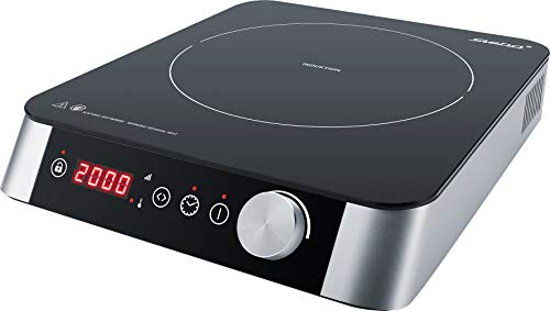 Steba Induktionskochfeld IK 55 | robuste Glas-Keramik-Oberfl?che | praktische Bedienung durch Drehregler | Kochfl?che ? 22 cm | mobil einstzbar | Touch Control | 2000 W