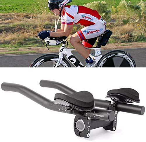Gcroet Fahrrad Aero Lenker Set - Ruhe Lenkeraufsatz für Rennrad, MTB, Mountainbike - Fahrradauflage Clip-On Aerobars (Schwarz)