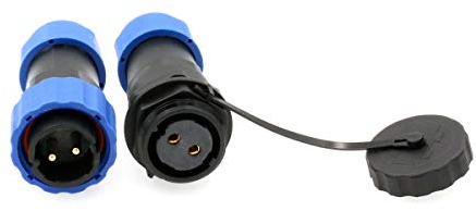 HangTon SD20 Wasserdichter Luftfahrt-Kunststoffstecker für Outdoor-Stromversorgungssysteme LED-Beleuchtung (2-polig, Stecker und weibliche Kabelbuchse)