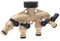 TOPWAY 4 Way Solid Brass Tap Garden Hose Splitter, Outdoor Utility Hose Connector Water Taps Divider Distributor With Individual On/Off Valves and Quick Connectors for Watering Irrigation 664022