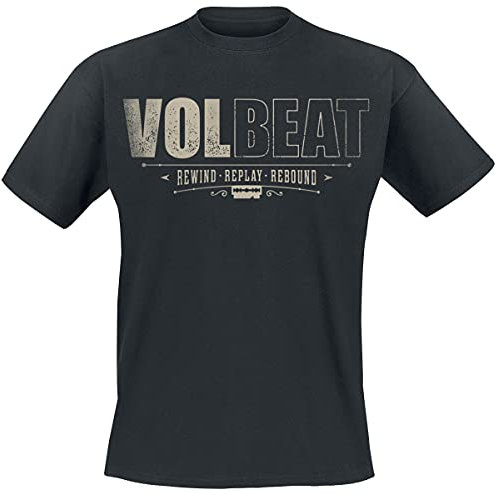 Volbeat Distressed Logo Männer T-Shirt schwarz L 100% Baumwolle Band-Merch, Bands, Nachhaltigkeit