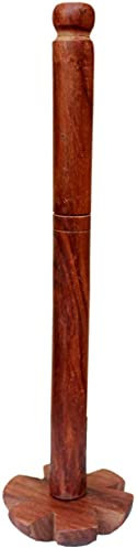 Radhna Traditioneller indischer Mathani-Quark-Schlägel aus Holz, Lassi-Maker, Madhani-Schneebesen, Größe 38,1 cm