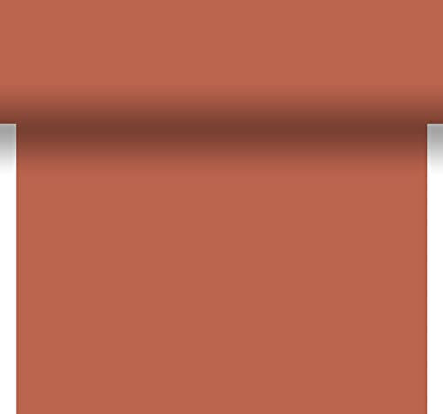 DUNI 3 in 1 Tischläufer Tisch-Decke Platz-Sets Dunicel Mandarin ORANGE Tisch-Deko Dekoration für Hochzeit Geburtstag Taufe Konfirmation Kommunion & Feiern Aller Art blanko Uni Tischwäsche 4,8m