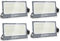 loyal 4 Stücke 500W LED Strahler Außen, 50000LM Superhell LED Außenstrahler, IP66 Wasserdicht LED Flutlichtstrahler, 3000K Warmweiß LED Flutlicht, LED Außenleuchte für Garten, Garage, Auffahrt, Türen