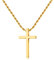 Stainless Steel Cross Necklaces for Men Rope Chain Mens Cross Chain Necklace Black Silver Gold Cross Pendant Necklace for Men Boys Women 16-24 Inches, 20 Inches(Men's Average Length), Stainless Steel,