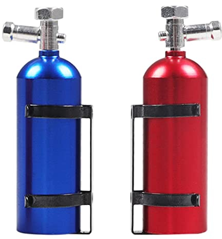 MagiDeal 2x Accessoires de Décoration de Bouteille Nos Simulés En Métal pour Chenille 1/10 RC