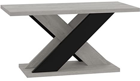 Mirjan24 Wohnzimmercouchtisch Pece, Sofatisch, Rechteckiger Couchtisch, Kaffeetisch, Tee Tisch, Wohnzimmertisch, Beistelltisch (K350 / Schwarz)