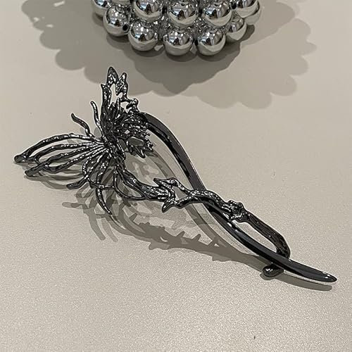 Pinzas para el cabello, accesorios para el cabello gris Somky para mujeres, elegantes pinzas para el cabello, herramientas de peinado delicadas para fiestas, bodas, trabajo diario, mariposa