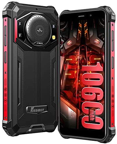 FOSSiBOT F101 Rugged Smartphone 2024-10600mAh Altoparlante 123dB Telefono Indistruttibile, 7GB+64GB/1 TB, 5.45 Android 13 Cellulare, Impermeabile IP68 Cellulare Robusto,24MP+8MP,Dual SIM/OTG/GPS