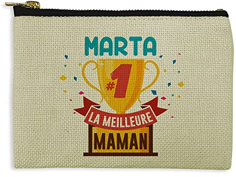 Sac Porte-Monnaie/Portefeuille/Porte-Cartes. Trousse Personnalisable La Fête des Mères. Cadeaux Personnalisés Femme. Tissu de Type Lin. 10 x 15 cm. Différents modèles. Coupe Maman