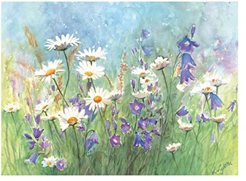 AVA Tischsets Papier 43x30cm 50 Stück - Einweg Platzsets DIN A3 mit Blumen Motiv - Vielseitige Platzdeckchen & Tischuntersetzer für Hochzeit, Geburtstag und Alltag - Bunt