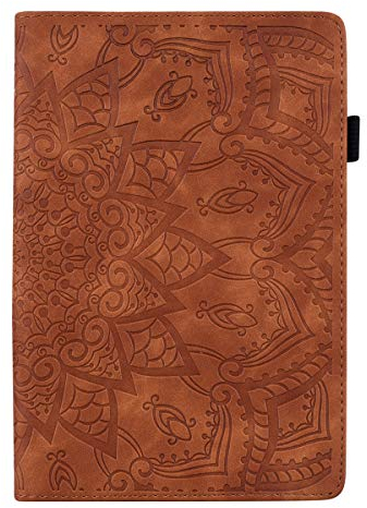 Vkooer Funda para Samsung Galaxy Tab S9 Ultra/S8 Ultra 14.6 Pulgada Carcasa Prima PU Cuero Estuche Flip Protector de Cartera Cubierta con Función de Soporte para Samsung S9 Ultra 2023, Marrón