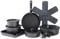 SENSARTE 17 Piece Pots and Pans Set, Nonstick Detachable Handle Cookware, Induction Kitchen Cookware Set with Removable Handle, Healthy Non Stick RV Cookware, Dishwasher ＆ Oven Safe, PFOA Free (Black)
