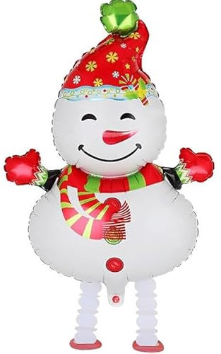 Folienballons * WEIHNACHTEN * als Deko für die Adventszeit | Advent Nikolaus Weihnachtsmann Kinder Kindergeburtstag Partydeko Ballons Luftballons, Edition: Airwalker Schneemann, 74x50cm