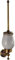 YUNYHAO Toilet Brush And Toilet Brush Holder, Brushed Antique Brass Engraved Wall Mounted Toilet Brush Holder Bathroom Hardware Toilet Brush Holder