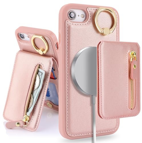 SailorTech iPhone Case with Card Holder, Cover for iPhone 7/8/SE 2020/SE 2022 - Pink
