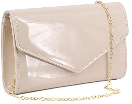 Naimo Vernice Pelle Busta Lucida Flap Borsa da sera Foldover Borsetta Classica Nozze Party Frizioni Borsetta