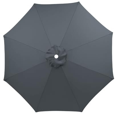 CEIEVER Replacement Parasol Cover, Replacement Parasol Canopy 2.7M/3M+6 Arms/8 Arms Replacement Parasol Fabric cover for Garden Umbrella (Gray-3M+8 arms)