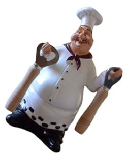 MAGICLULU Harzornament Kreatives Kochornament Harz-Desktop-skulptur Küchenkoch-Ornament Amerikanisches Harz Dekorative Mini-skulptur Für Bar Zuhause Ladendekor