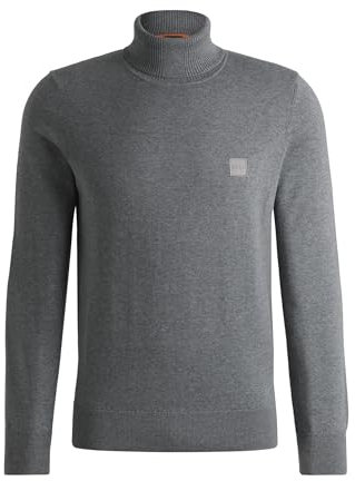 BOSS Hommes Akiro S Pull à col roulé Regular en Coton et Cachemire