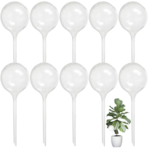 10 Stück große, transparente Kunststoff-Bewässerungskugeln, selbstbewässernde Blumenzwiebeln, automatisches Wassergerät, Gartenbewässerung für Pflanzen, drinnen und draußen, Pflanzen