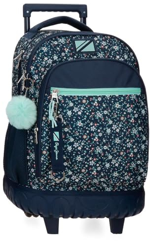 Pepe Jeans Alenka Mochila Compact 2 Ruedas Azul 32x43x21 cms Poliéster 28,9L by Joumma Bags