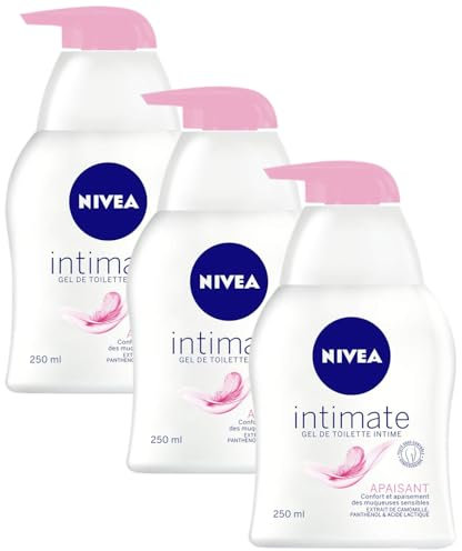 Nivea Gel de toilette intime apaisant, Aloé vera & acide lactique - Le flacon de 250ml (Lot de 3)