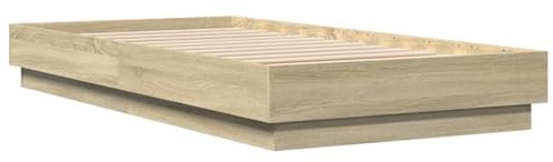vidaXL Bettgestell ohne Matratze Sonoma-Eiche 75x190 cm Holzwerkstoff