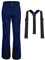 Pioneer Camp Skihose Damen Schneehose abnehmbaren Hosenträgern Wasserdicht Winddichte VerschNavy Blaute Nähte Schneefang Snowboardhose Softshellhose Outdoorhose Funktionshose Navy Blau XXL