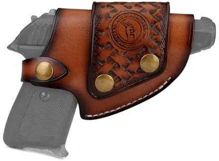 TOURBON Pistolenholster aus echtem Leder, versteckte Pistolenholster für Männer und Frauen