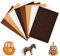 Deepton Bastelfilz 2mm, Filz zum Basteln, 20 x 30cm Filzstoff, 4 Farben Vliesstoff Stoff Filzplatten für DIY Handwerk Nähen Manual Decoration (Braun Serie)