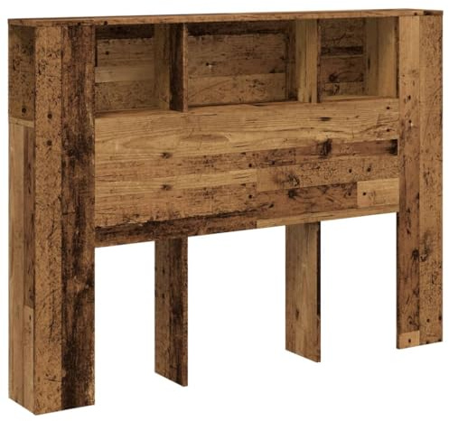 vidaXL Kopfteil mit Stauraum Altholz-Optik 140x18,5x102,5 cm