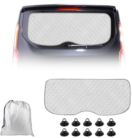 Sonnenschutz Heckscheibe Auto Kompatibel mit Ford Transit Custom 2012–2025, Einzeltür-Sonnenschutz Interne Thermomatte Heckscheibenblende Fenster Sichtschutz UV-Schutz