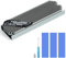 ASTARON Dissipateur thermique SSD M.2 2280 fin avec nano-patchs thermiques (0,5 mm-1 mm) NVME M2, dissipateur thermique double face pour PC/PS5/ordinateurs portables de jeu (Argent)