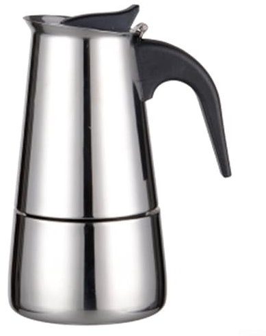Cafetière à moka en acier inoxydable, cafetière italienne, compatible avec les sources de chaleur à induction (200 ml)