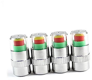 Anneome 4 Stück Autoreifen Drucksensor Ventilkappen mit Druckanzeige für Suvs Kompatibel mit Reifendruckkontrollsystemen Staubdicht 2.