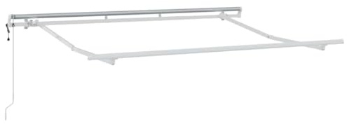 vidaXL Struttura della tenda Bianco 3 x 2 m Metallo | Regolazioni facilissime con un telecomando, Fatta di alluminio e poliestere di alta qualità per una protezione duratura,