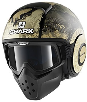SHARK Motorradhelm Hark Drak Evok Mat, Schwarz/Grün, Größe XL