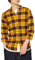 Amazon Essentials Chemise Ajustée en Flanelle à Carreaux avec Boutons et Manches Longues Homme, Noir Jaune Écossais, L