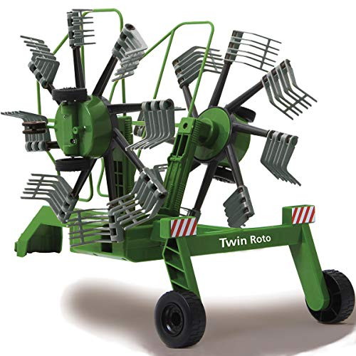 Stimo Schwader für Fendt Traktor 1050 Vario ferngesteuert (1:16 2,4Ghz) RC Anhänger rotierende Zinken hochklappbare Auslegerarme Anhängerkupplung (Schwader)