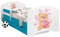 HappyBabies - Doppelseitiges Kinderbett MIT SCHUBLADE Modernes Design mit sicheren Kanten und Absturzsicherung Schaumstoffmatratze 7 cm Blau (Teddybär in der Liebe, 190x90)